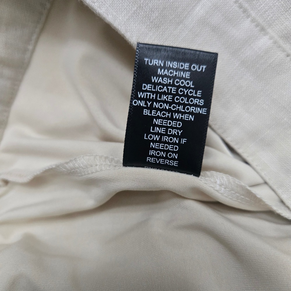 Tahari Linen Skort Womens XL Button‎ Front Minimalist Summer Casual Capsule - Picture 8 of 10